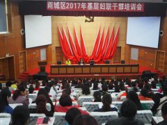 雨城区2017年乡镇、村妇女干部培训会，我